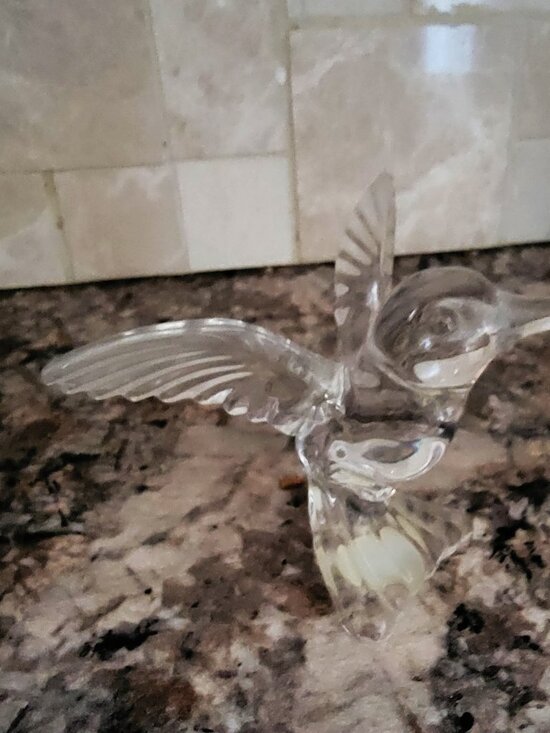 Vintage Princess House Crystal Hummingbird Figurine-1990s - Picture 5 of 5